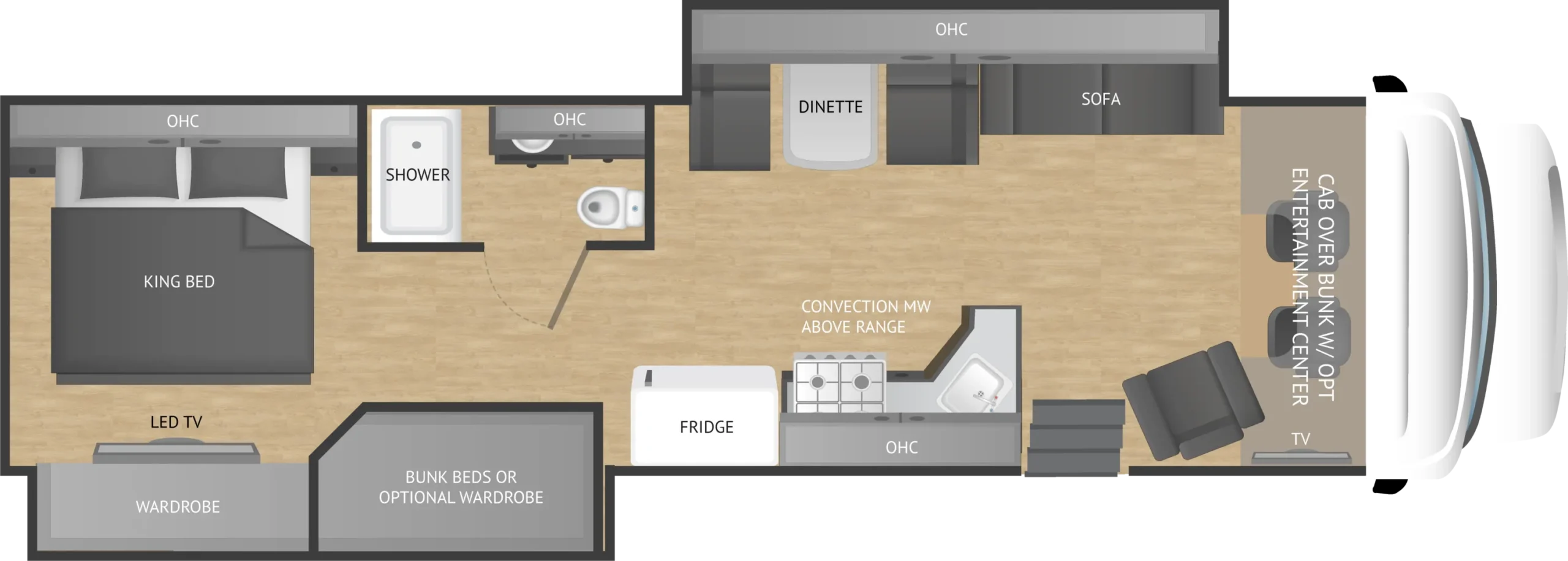 2026 Ghost 36DS 36'8'' Double Slide w/Bunks Motorhome