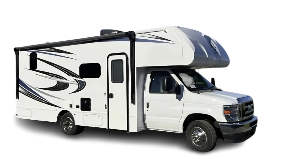  Length (OAL) 25 ft 0.25 in | Sleeps: 2-4 | 1 Bath | Storage Capacity: 10 cu.ft. 